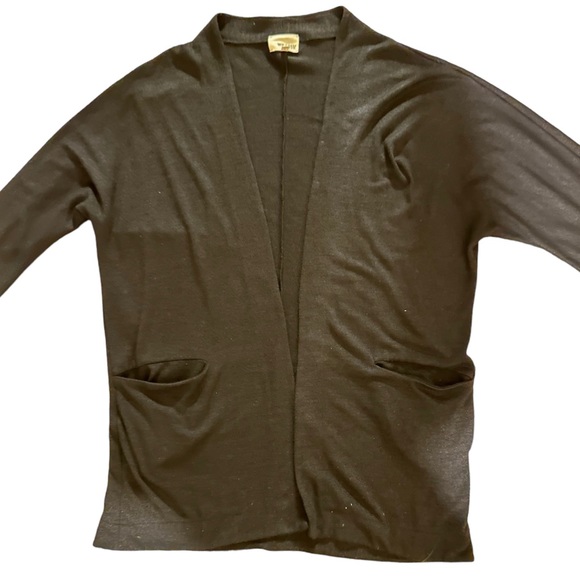 Wilfred Aritzia Cardigan Womens Black Open Front Pockets Small - Picture 3 of 6